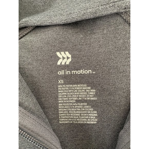 WOMEN'S All In Motion ZIP FRONT JACKET - DARK GRAY - XSMALL (127) NWOT - Picture 8 of 8